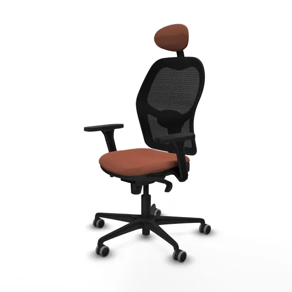 Office Chair with Headrest Jorquera Piqueras y Crespo 3D036G1 Brown Black