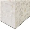 Candleholder Beige Mother of pearl MDF Wood 10,5 x 10,5 x 21 cm