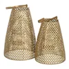 Lantern Candleholder Golden Metal 20 x 20 x 31 cm (2 Units)