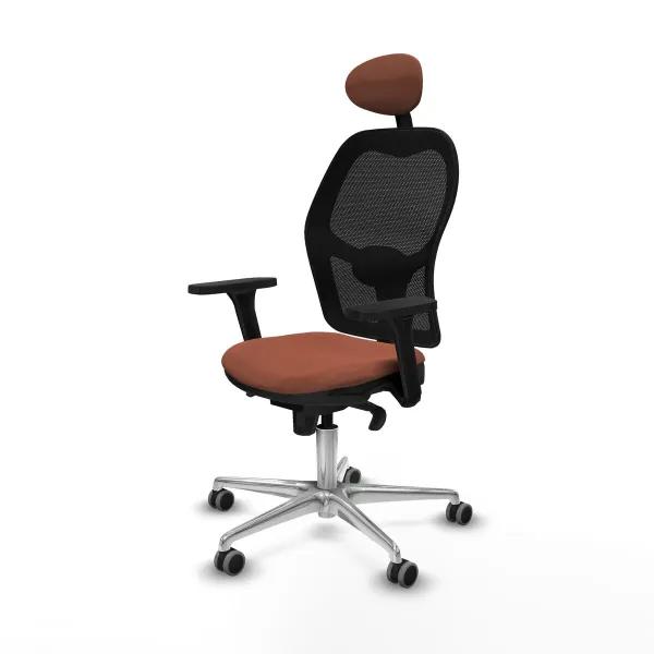 Office Chair with Headrest Jorquera Piqueras y Crespo 3D086G1 Brown Black