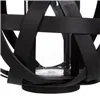 Lantern Candleholder Black Bamboo 30 x 30 x 26 cm