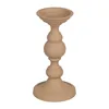 Candleholder 15 x 15 x 28 cm Beige Aluminium