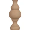 Candleholder 15 x 15 x 28 cm Beige Aluminium