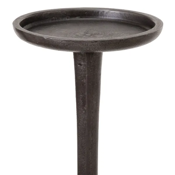 Candleholder 12 x 12 x 41,5 cm Grey Aluminium