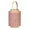 Lantern 20,5 x 20,5 x 29 cm Candleholder Brown Natural Fibre