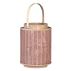 Lantern 26 x 26 x 34,5 cm Candleholder Brown Natural Fibre