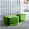 Pouffe Synthetic Fabric Wood 40 x 40 x 40 cm Green