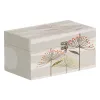 Decorative box PVC Canvas Paper DMF Flowers 30 x 18 x 15 cm (2 Pieces)