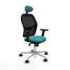 Office Chair with Headrest Jorquera Piqueras y Crespo 2D086N1 Turquoise