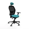 Office Chair with Headrest Jorquera Piqueras y Crespo 3D036G1 Turquoise