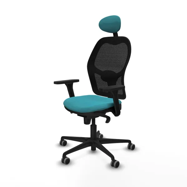 Office Chair with Headrest Jorquera Piqueras y Crespo 3D036G1 Turquoise
