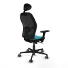 Office Chair with Headrest Jorquera Piqueras y Crespo 3D036G1 Turquoise