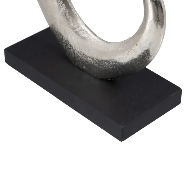 Decorative Figure 24 x 10 x 42 cm Black Silver