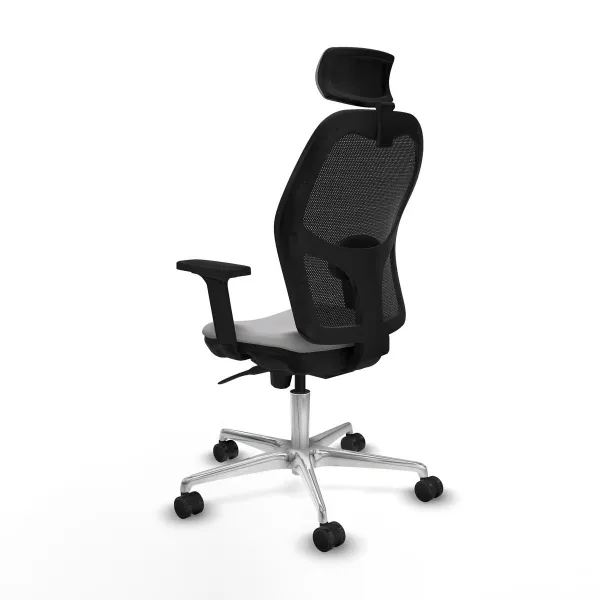 Biroja krēsls ar galvas atbalstu Jorquera Piqueras y Crespo 2D086N2 Gaiši pelēks