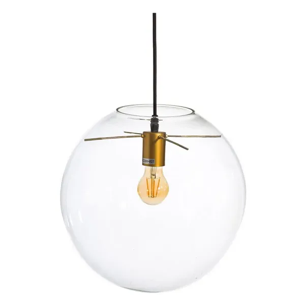 Ceiling Light Crystal Golden Transparent 30 x 30 x 30 cm Vintage Ø 35 cm