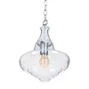 Ceiling Light 28 x 28 x 33 cm Crystal Metal Silver