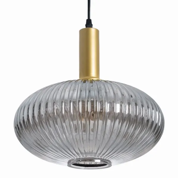 Ceiling Light Crystal Grey Golden Metal 30 x 30 x 26 cm