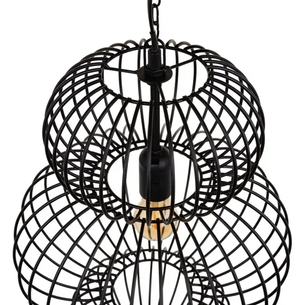 Ceiling Light 34 x 34 x 51 cm Black Iron Ø 34 cm