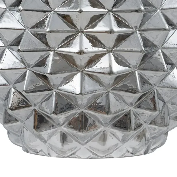 Ceiling Light 15 x 15 x 17,5 cm Crystal Silver Iron Ø 15 cm