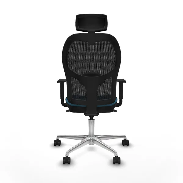 Office Chair Piqueras y Crespo 1D086N2 Black Petroleum green