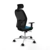 Office Chair Piqueras y Crespo 1D086N2 Black Petroleum green