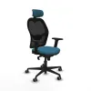 Office Chair with Headrest Jorquera Piqueras y Crespo 2D036G2 Black Petroleum green