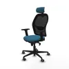 Office Chair with Headrest Jorquera Piqueras y Crespo 2D036G2 Black Petroleum green