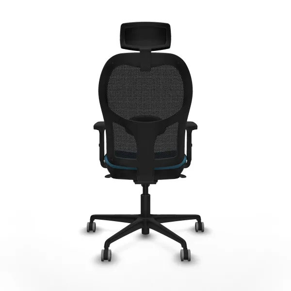 Office Chair with Headrest Jorquera Piqueras y Crespo 2D036G2 Black Petroleum green