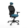 Office Chair with Headrest Jorquera Piqueras y Crespo 3D036G1 Black Petroleum green