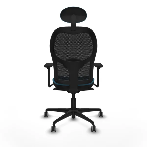 Office Chair with Headrest Jorquera Piqueras y Crespo 3D036G1 Black Petroleum green