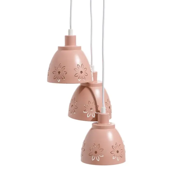 Ceiling Light 20 x 20 x 95 cm Pink Metal