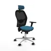 Office Chair with Headrest Jorquera Piqueras y Crespo 3D086N2 Black Petroleum green