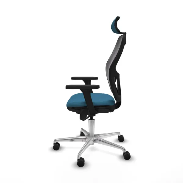 Office Chair with Headrest Jorquera Piqueras y Crespo 3D086N2 Black Petroleum green