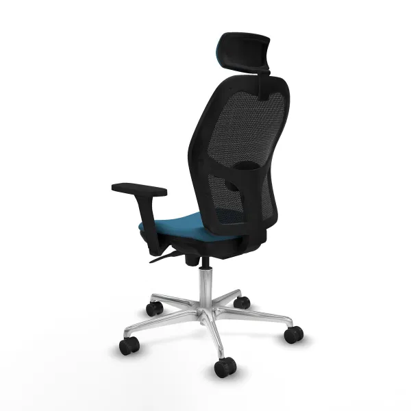 Ofiso kėdė su atrama galvai Jorquera Piqueras y Crespo 3D086N2 Juoda Žaliasis sviestas