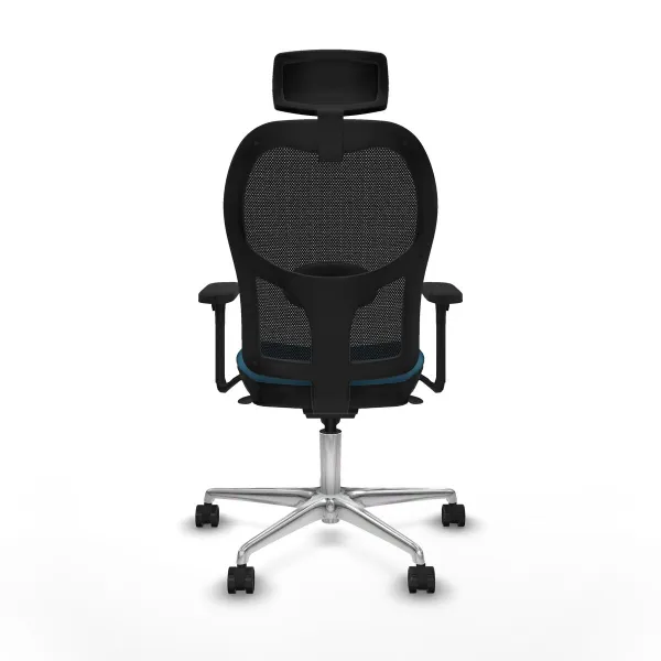 Office Chair with Headrest Jorquera Piqueras y Crespo 3D086N2 Black Petroleum green