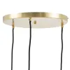 Ceiling Light 15 x 15 x 120 cm Crystal Golden Iron Ø 15 cm