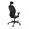 Office Chair with Headrest Jorquera Piqueras y Crespo 2D036G1 Emerald Green
