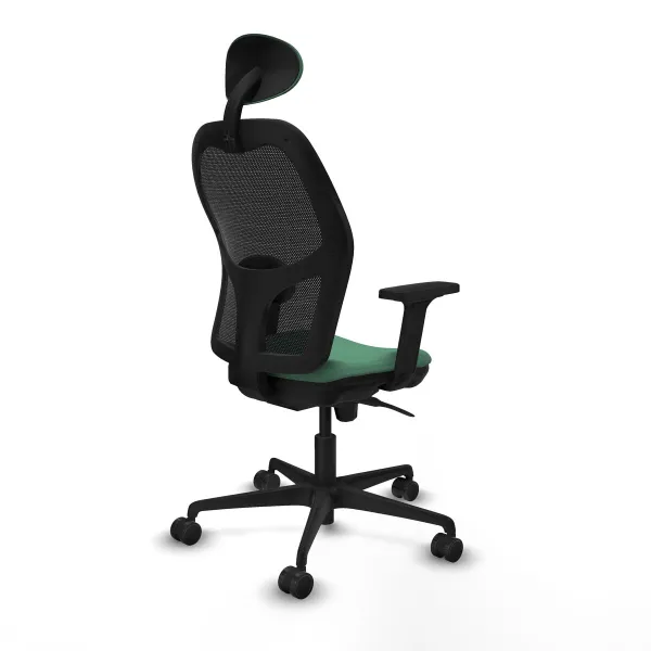 Office Chair with Headrest Piqueras y Crespo 2D036N1 Emerald Green