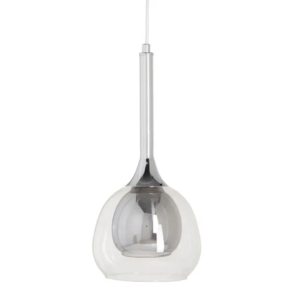 Ceiling Light 16 x 16 x 50 cm Crystal Grey Metal