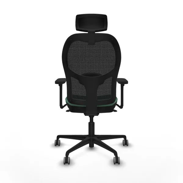 Biroja krēsls ar galvas atbalstu Jorquera Piqueras y Crespo 3D036G2 Smaragdzaļš