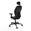 Office Chair with Headrest Jorquera Piqueras y Crespo 2D036G1 Black Dark brown