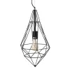 Ceiling Light Black Metal 26 x 26 x 46 cm