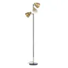 Floor Lamp 30 x 30 x 155 cm Black Golden Metal