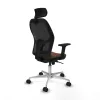 Office Chair with Headrest Jorquera Piqueras y Crespo 2D086N2 Black Dark brown