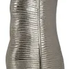 Vase Metal Silver 17 x 9 x 44 cm