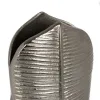 Vase Metal Silver 17 x 9 x 44 cm