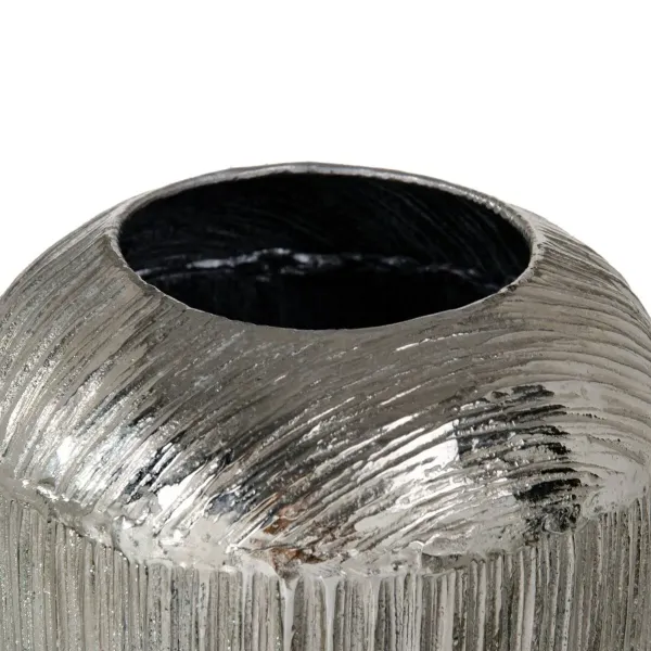 Vase 15 x 15 x 28 cm Silver Aluminium