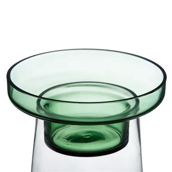 Candleholder 16,5 x 16,5 x 35 cm Green Glass