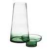 Candleholder 16,5 x 16,5 x 35 cm Green Glass