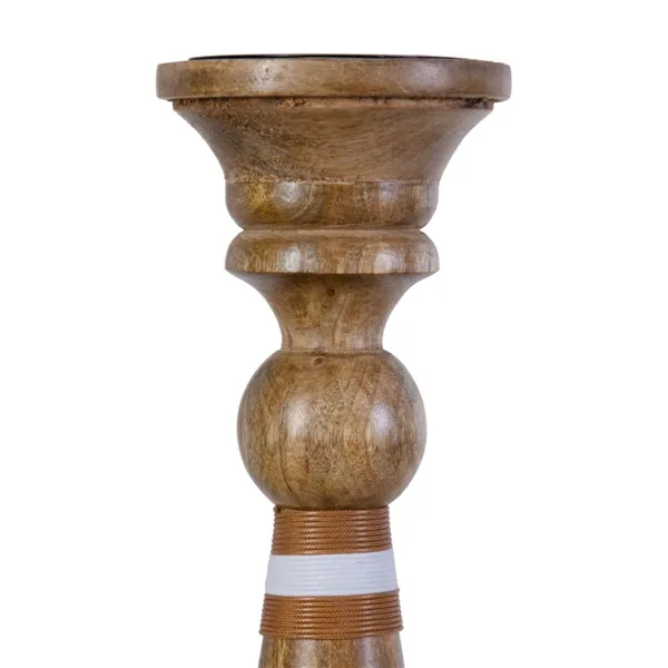 Candleholder 14 x 14 x 38 cm Brown Mango wood